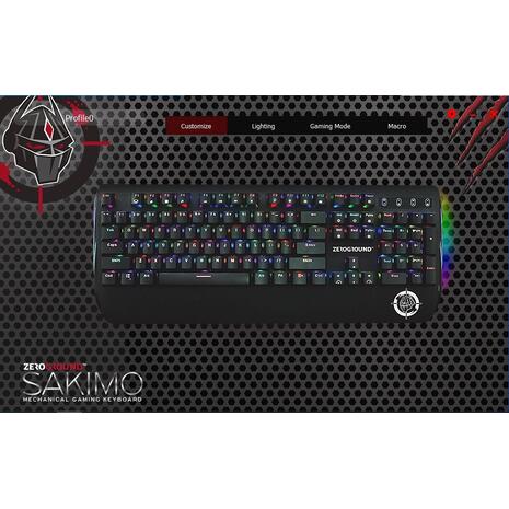 Ενσύρματο πληκτρολόγιο Gaming Zeroground KB-2700G Sakimo (Outemu Blue) Αγγλικό US
